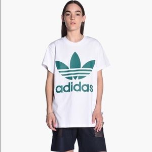Adidas green logo shirt